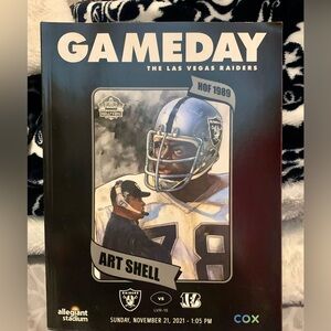 Gameday program for a Las Vegas Raiders home game